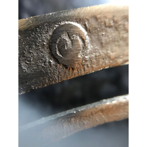 Vintage 1970 Belt Buckle Silver Tone Two Piece Interlocking Pieces Handmade "M" - Picture 5 of 7